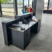 72" Black & White Straight Reception Desk
